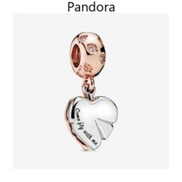 Sparkling Leaves Dangle Pandora Charm - Picture 3 of 5